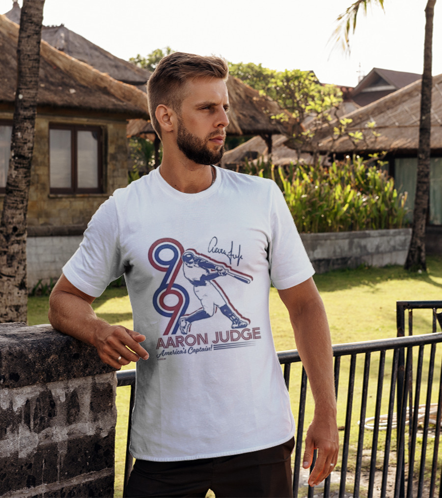 New York Yankees Aaron Judge America's Captain Signature Swing T-Shirt