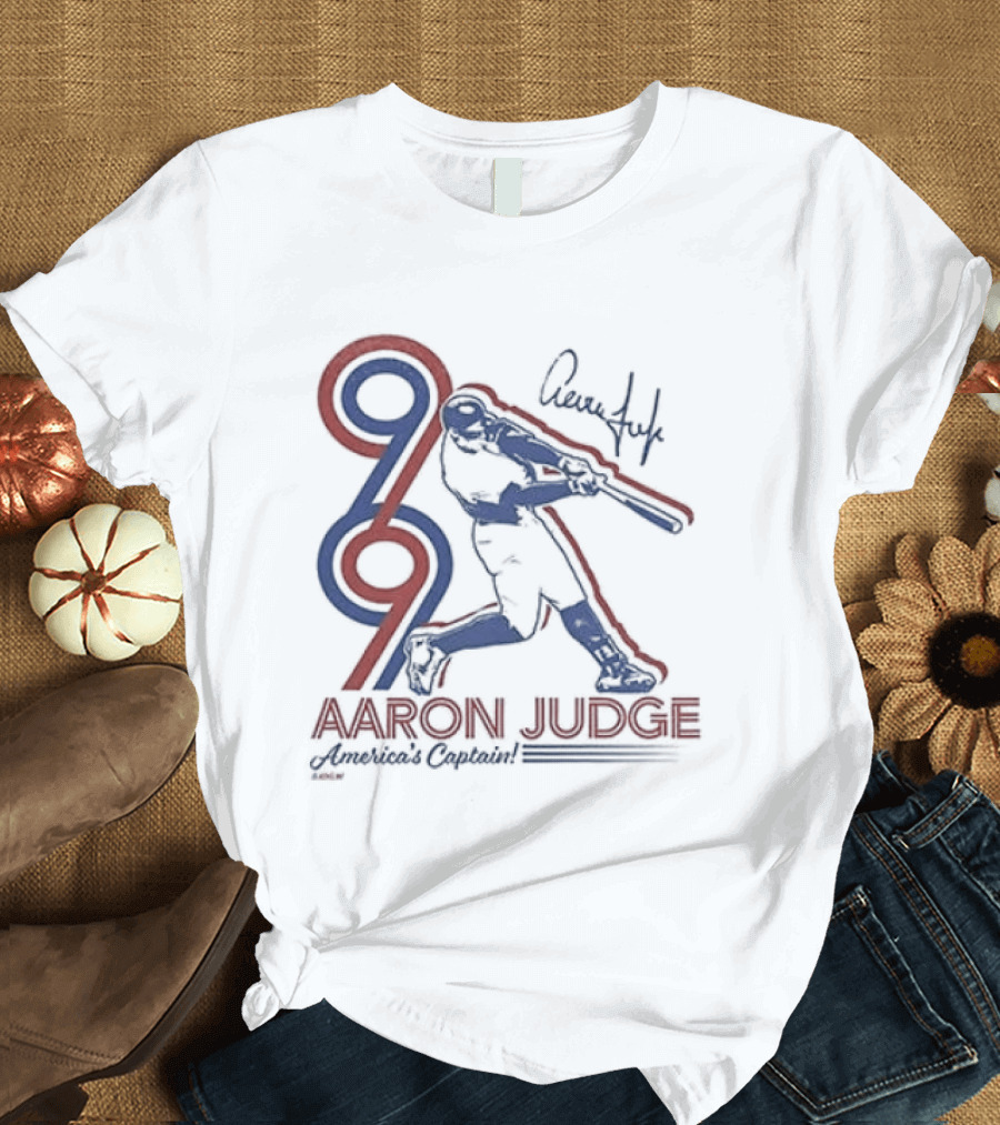 New York Yankees Aaron Judge America's Captain Signature Swing T-Shirt