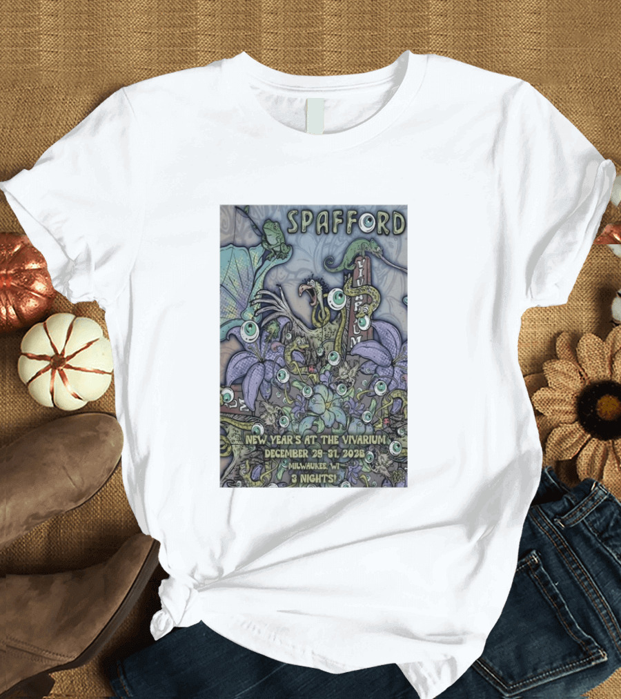 Spafford New Year’s At The Vivarium December 29 31 2026 Milwaukee WI 3 Nights T-Shirt