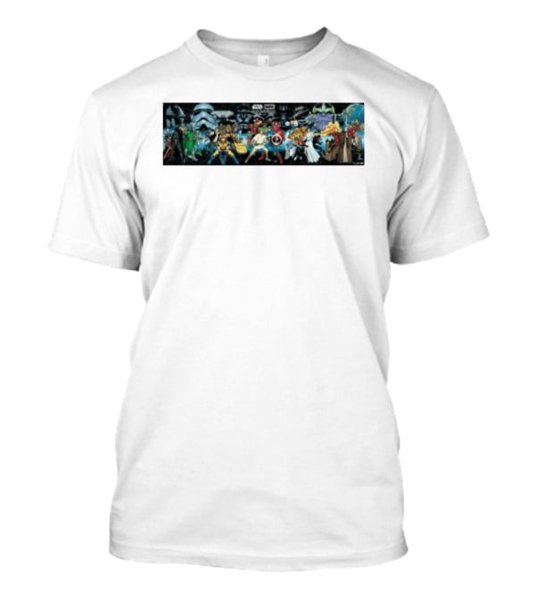 Star Wars X Marvel Hope Assembles Characters Lineup T-Shirt