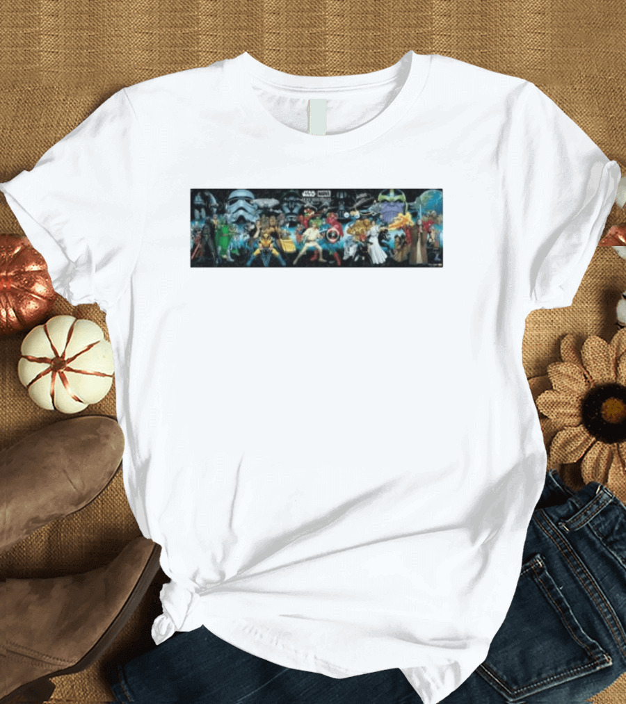 Star Wars X Marvel Hope Assembles Characters Lineup T-Shirt