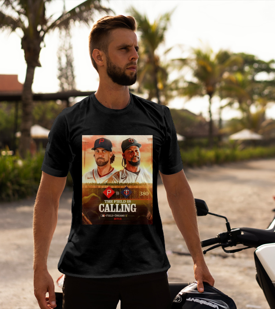 Philadelphia Vs Minnesota MLB Field Of Dreams Bryce Harper Byron Buxton Netflix 380 T-Shirt