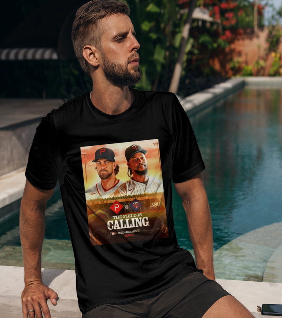 Philadelphia Vs Minnesota MLB Field Of Dreams Bryce Harper Byron Buxton Netflix 380 T-Shirt