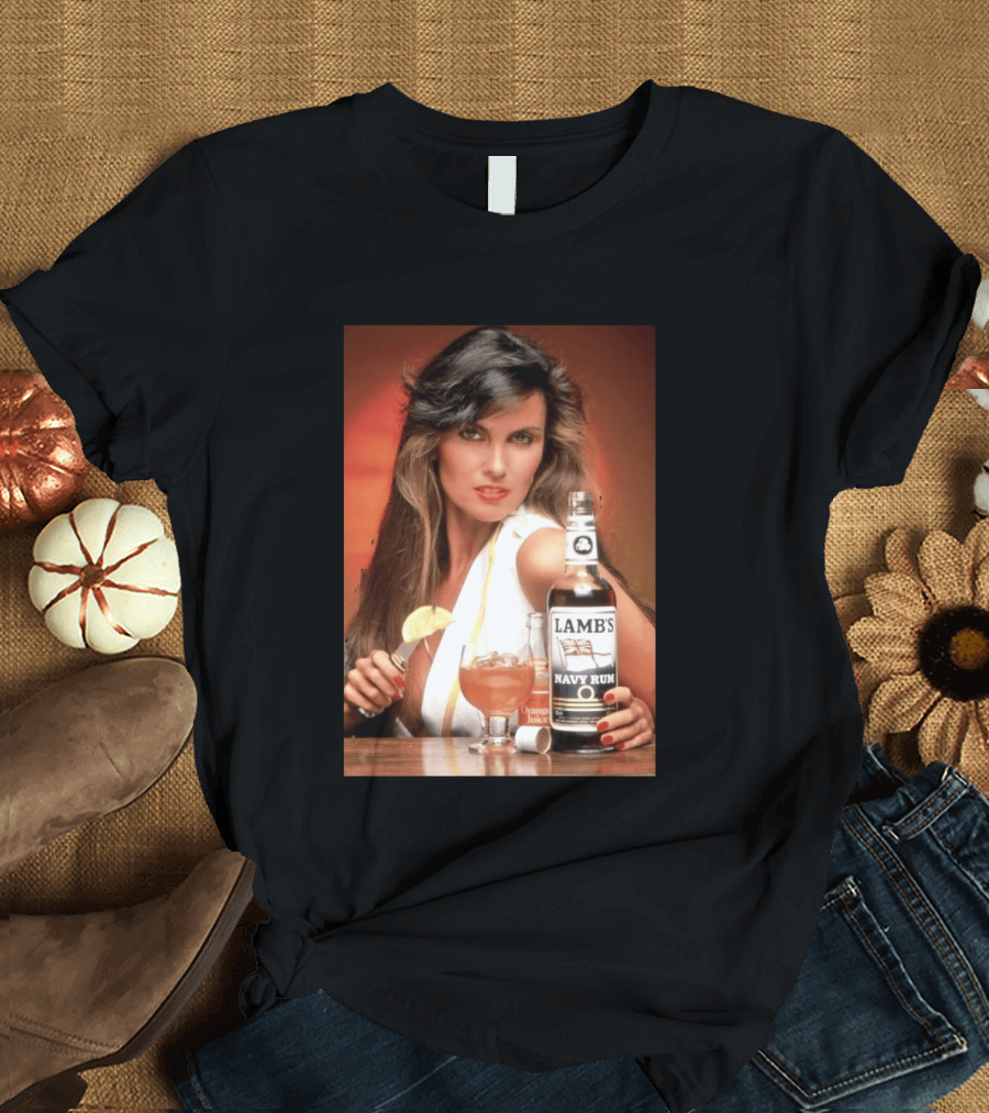 Lamb's Navy Rum Caroline Munro Orange Juice Cocktail Advertising T-Shirt
