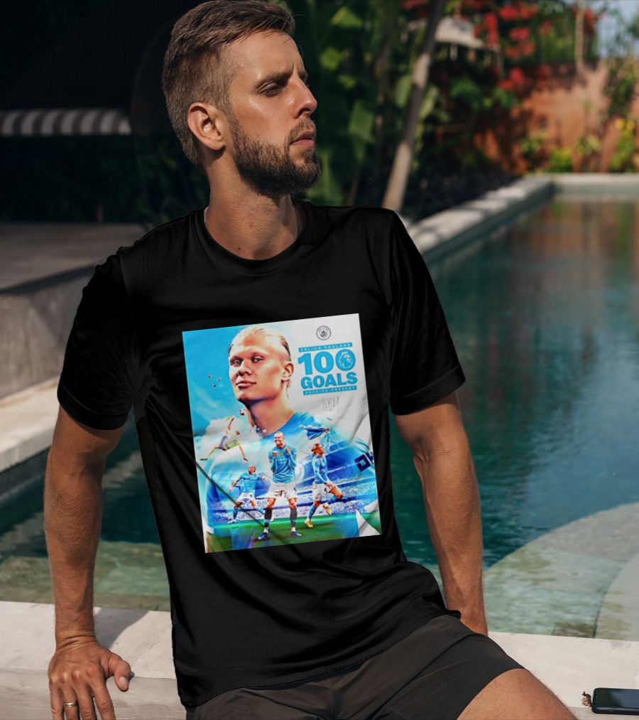 Erling Haaland 100 Goals Premier League 2022 2023 Present T-Shirt
