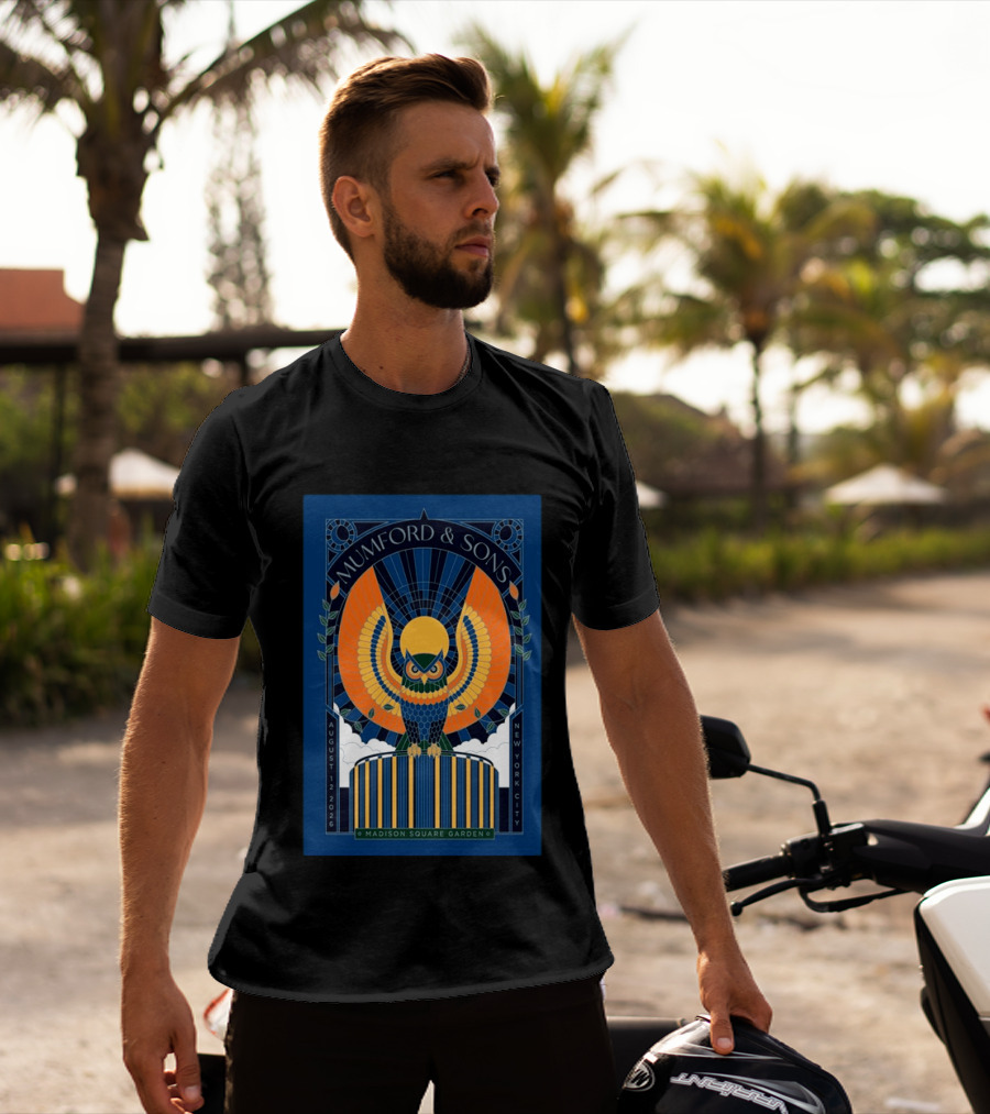 Mumford & Sons New York City August 12 2026 Madison Square Garden Owl T-Shirt