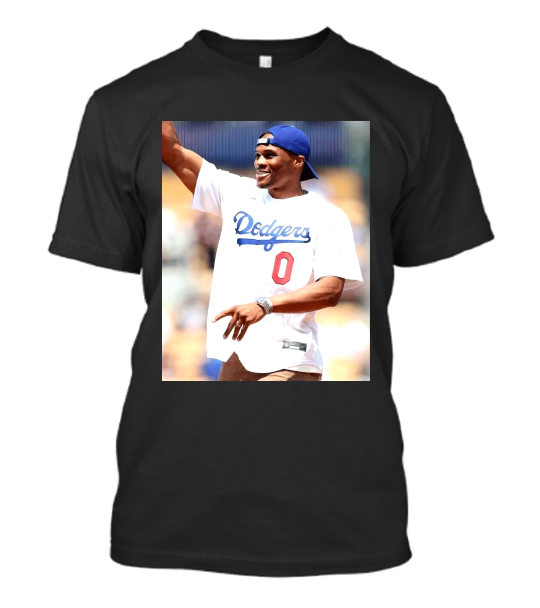 Russell Westbrook Dodgers 0 Jersey Celebration T-Shirt