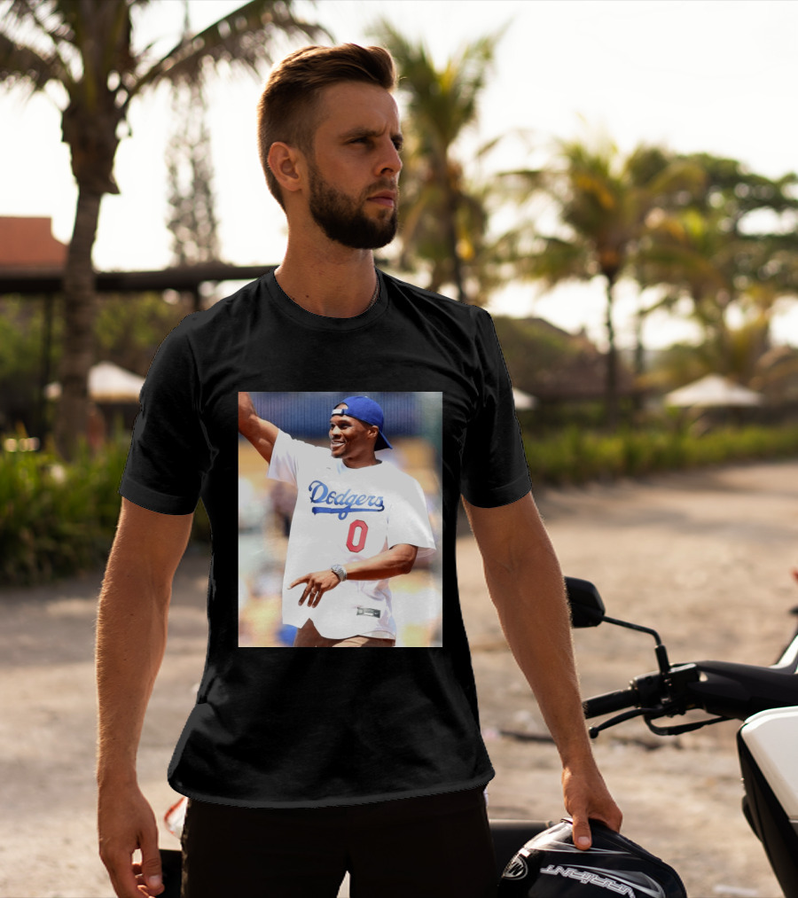 Russell Westbrook Dodgers 0 Jersey Celebration T-Shirt