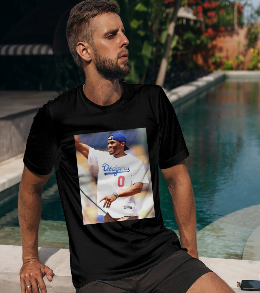 Russell Westbrook Dodgers 0 Jersey Celebration T-Shirt