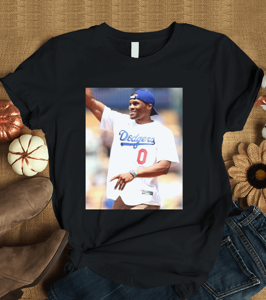Russell Westbrook Dodgers 0 Jersey Celebration T-Shirt