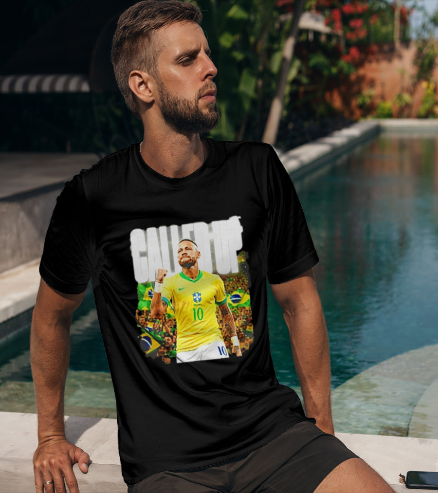 Neymar Brazil Called Up Football 10 Jersey Celebration T-Shirt
