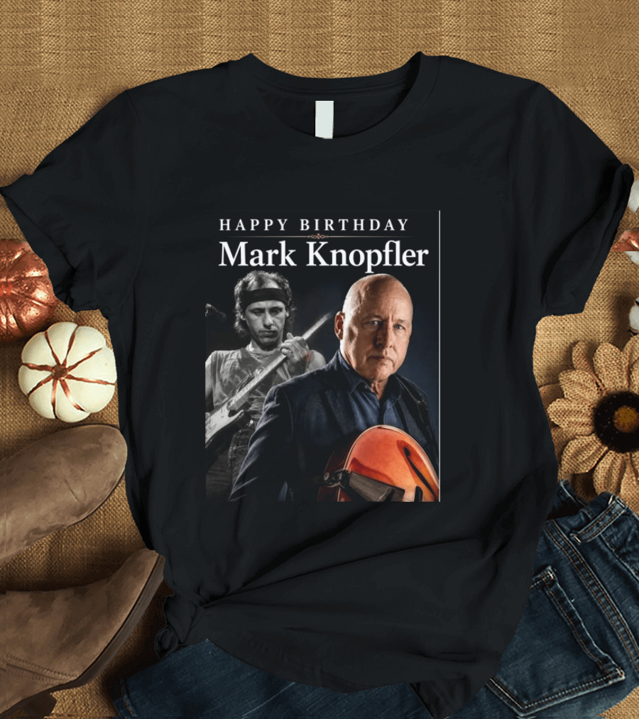 Mark Knopfler Birthday Celebration With Iconic Guitar T-Shirt