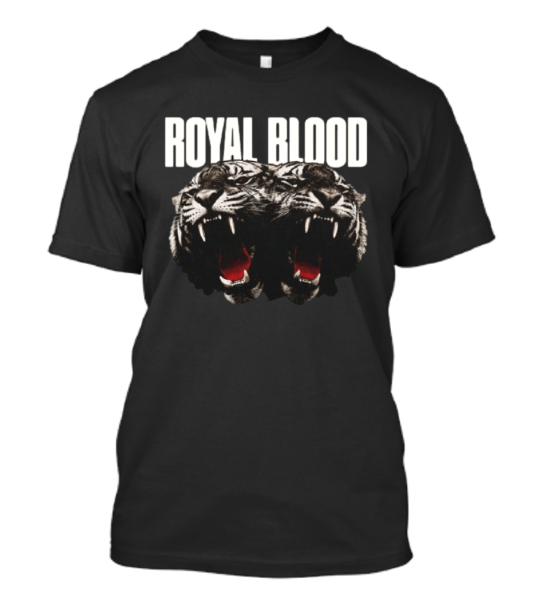 Royal Blood Dead Company Coloured Tiger Faded Black T-Shirt