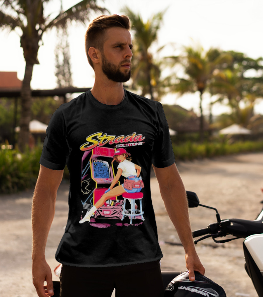 Strada Solutions Arcade Mechanic Retro Gaming T-Shirt