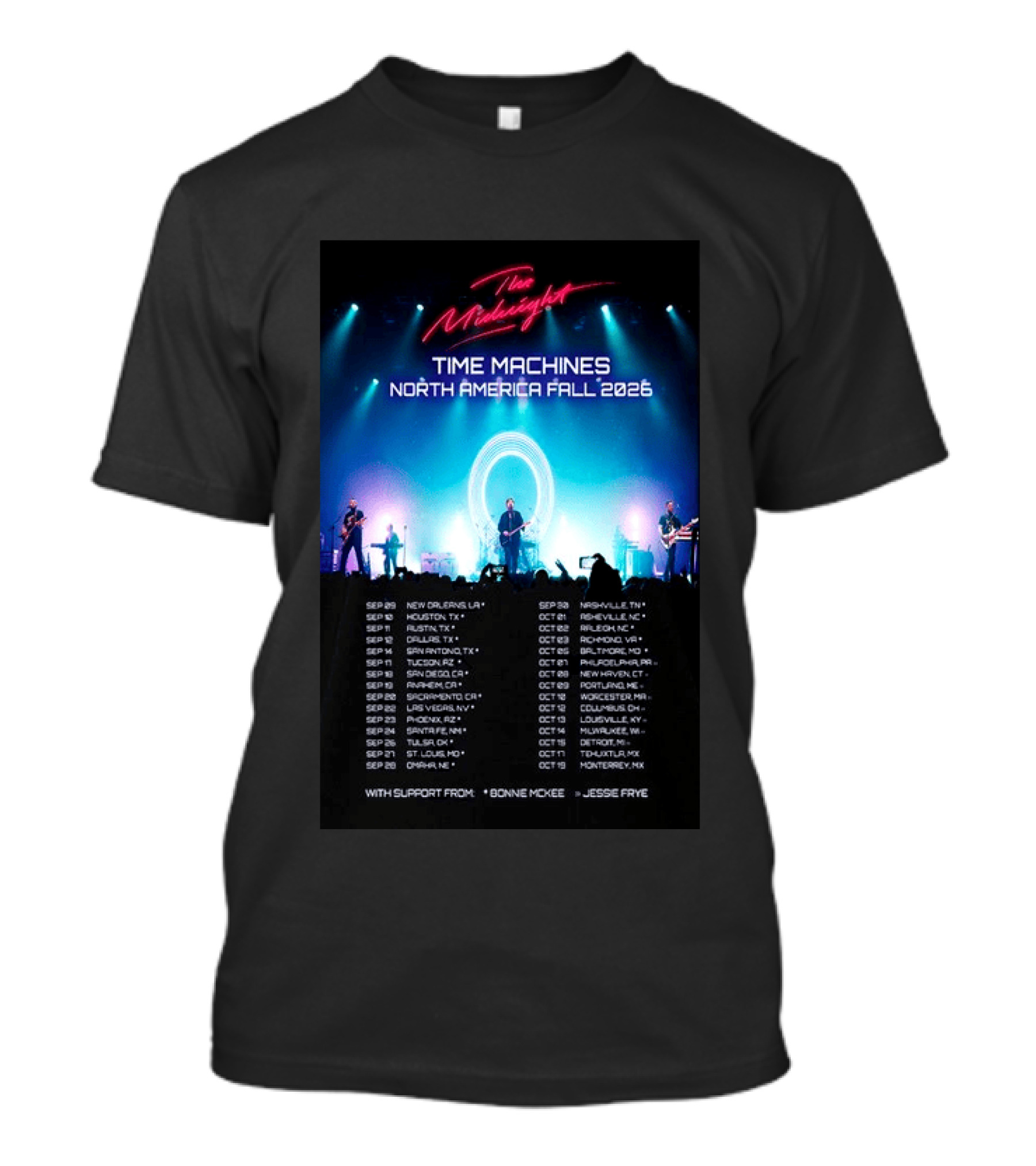 The Midnight Time Machines Tour North America Fall 2026 T-Shirt