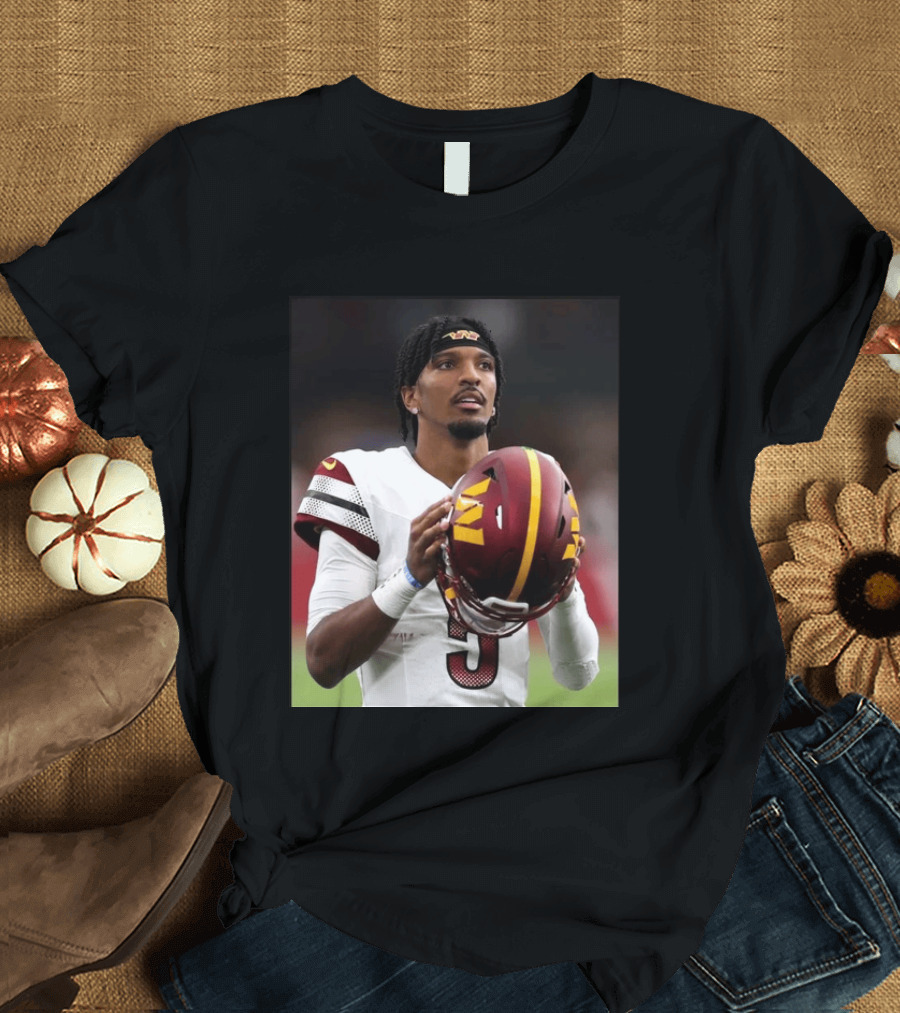 Washington Commanders Quarterback Jayden Daniels Football Player Sports T-Shirt