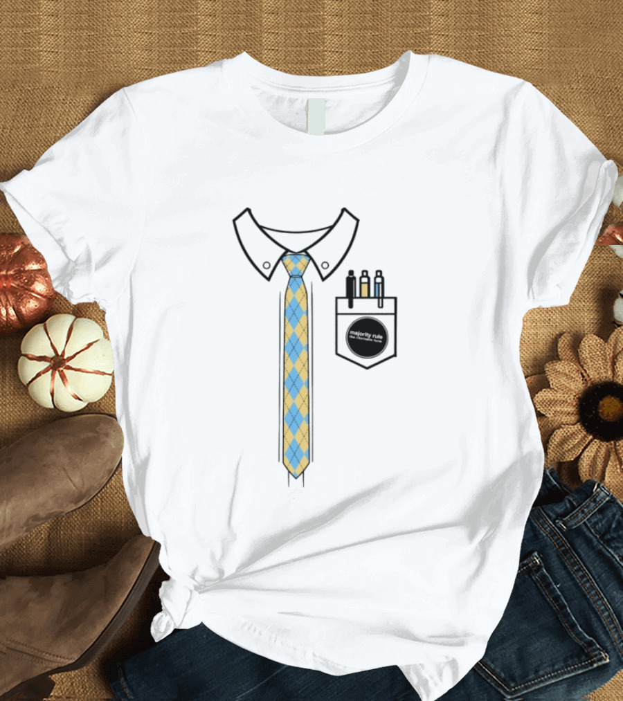 Native Estate Store Ritornello Form Tie Argyle Collar Pocket T-Shirt