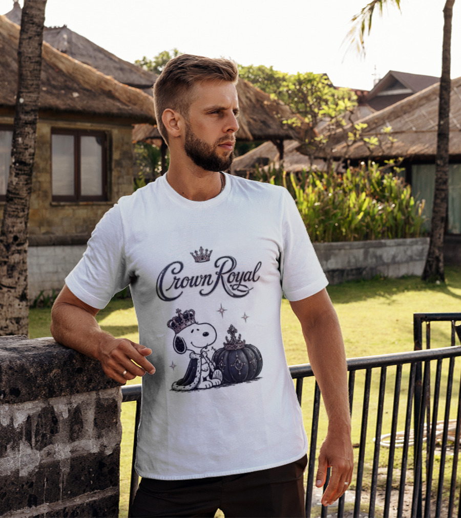 Peanuts Snoopy Crown Royal Boos Only With Crown And Royal T-Shirt