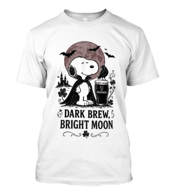 Peanuts Snoopy Dark Brew Bright Moon Halloween T-Shirt
