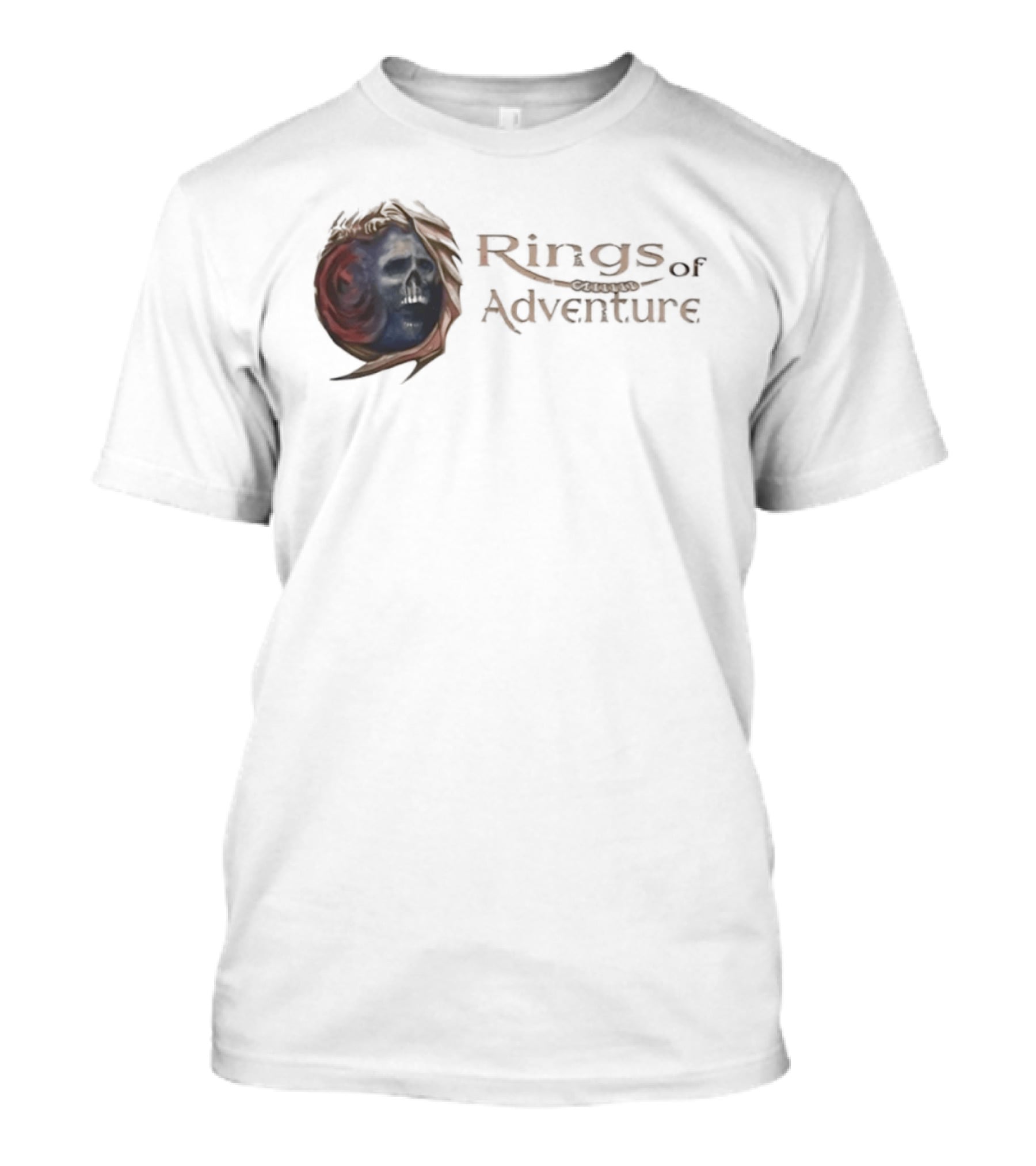 Rings Of Adventure Skull Fantasy T-Shirt