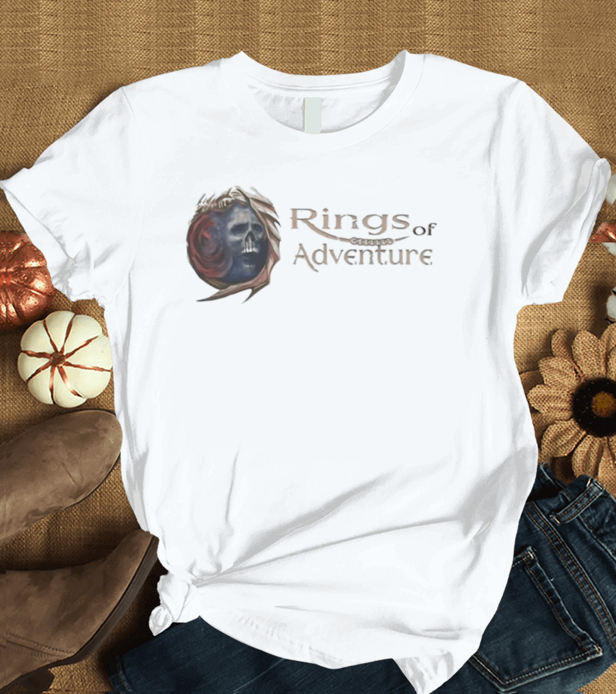 Rings Of Adventure Skull Fantasy T-Shirt