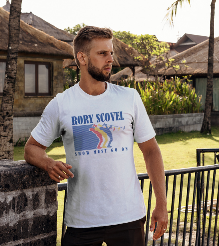 Rory Scovel Show Must Go On Colorful Trumpet Players T-Shirt