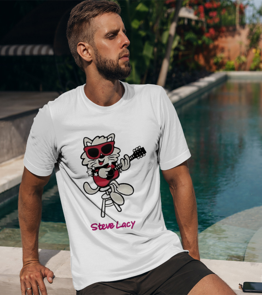 Steve Lacy 2026 Asia Tour Oh Yeah Cool Cat Playing Guitar T-Shirt