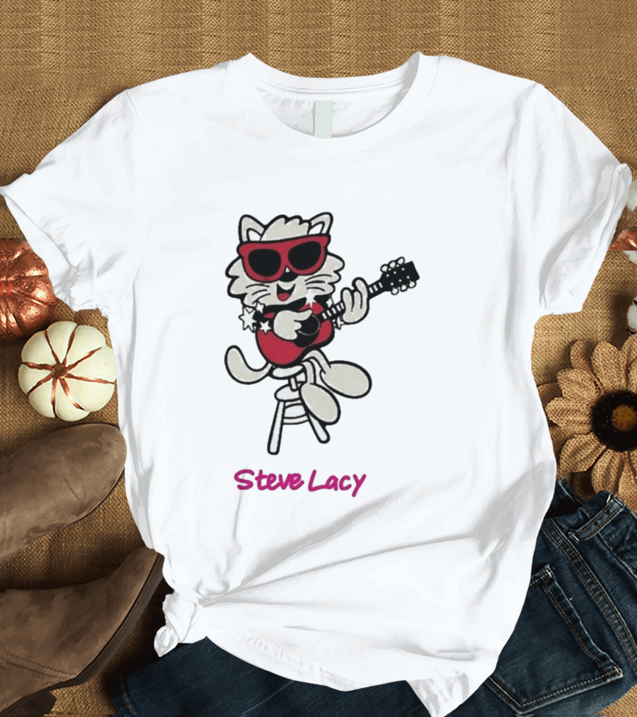Steve Lacy 2026 Asia Tour Oh Yeah Cool Cat Playing Guitar T-Shirt