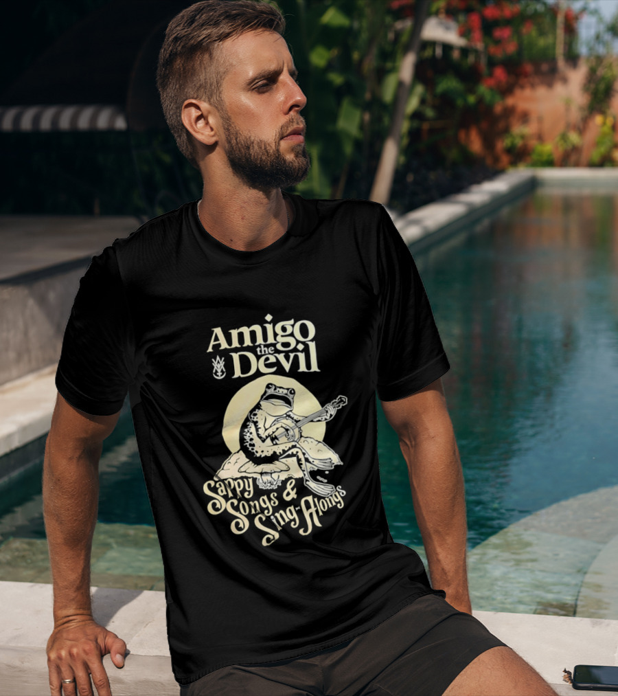 Amigo The Devil Sappy Songs And Sing Alongs Frog Playing Banjo T-Shirt