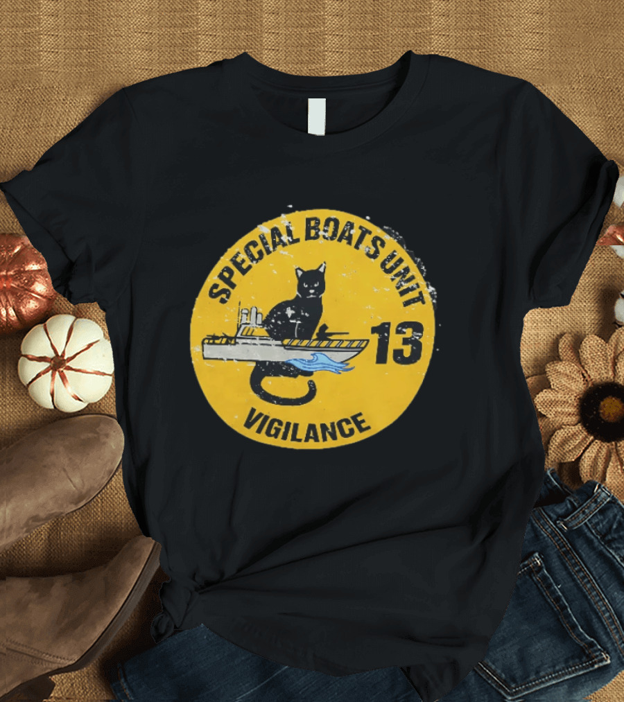 Special Boats Unit 13 Black Cat Vigilance T-Shirt