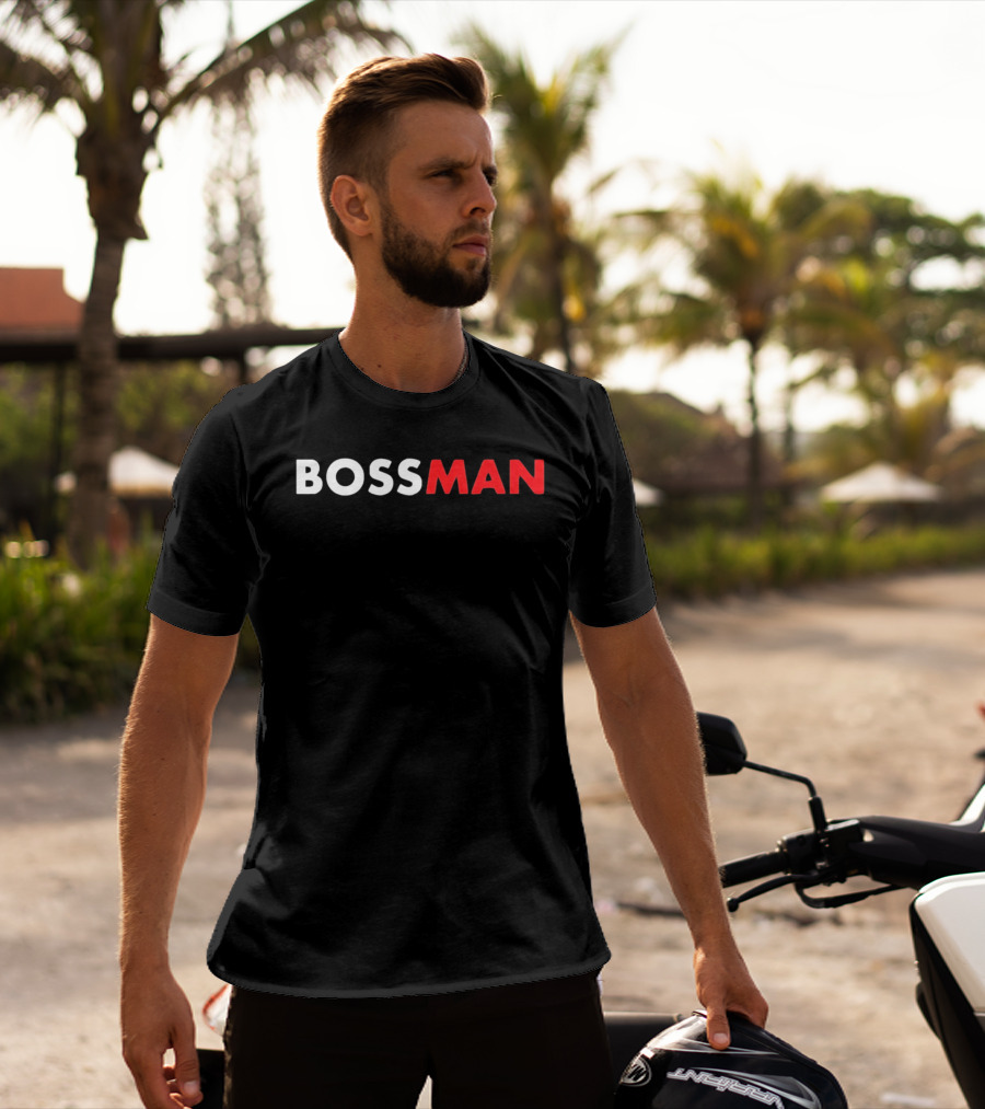 BOSSMAN Bold Statement Red And White T-Shirt