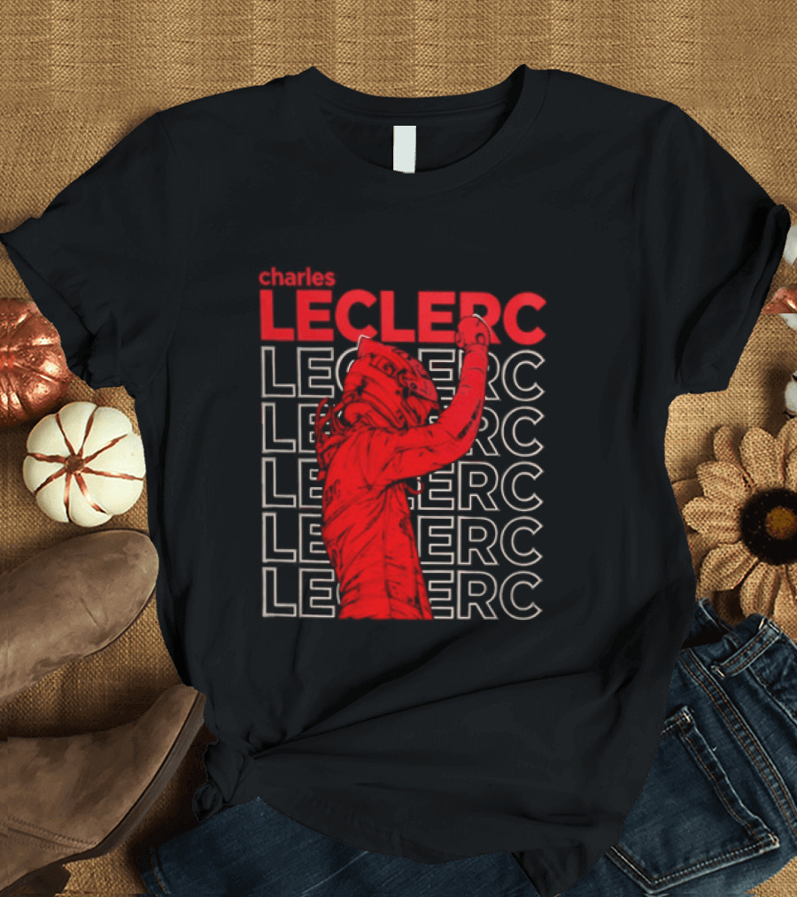 Charles Leclerc Formula 1 Racing Champion Red T-Shirt