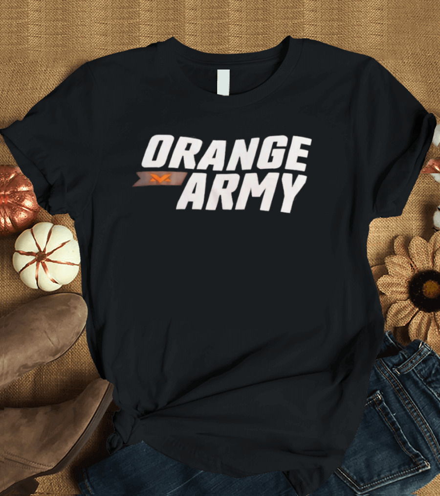 Orange Army Team Spirit Supporter Flag T-Shirt