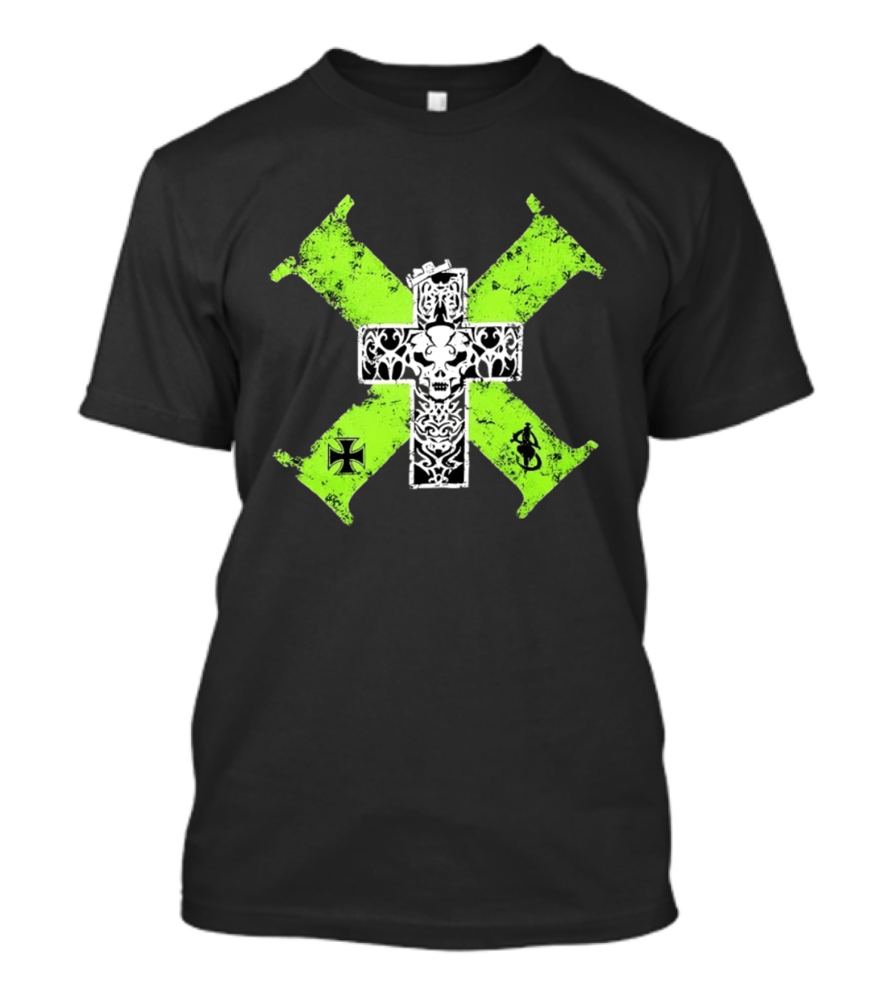 D Generation X Distressed Skull Cross DX WWE Wrestling T-Shirt
