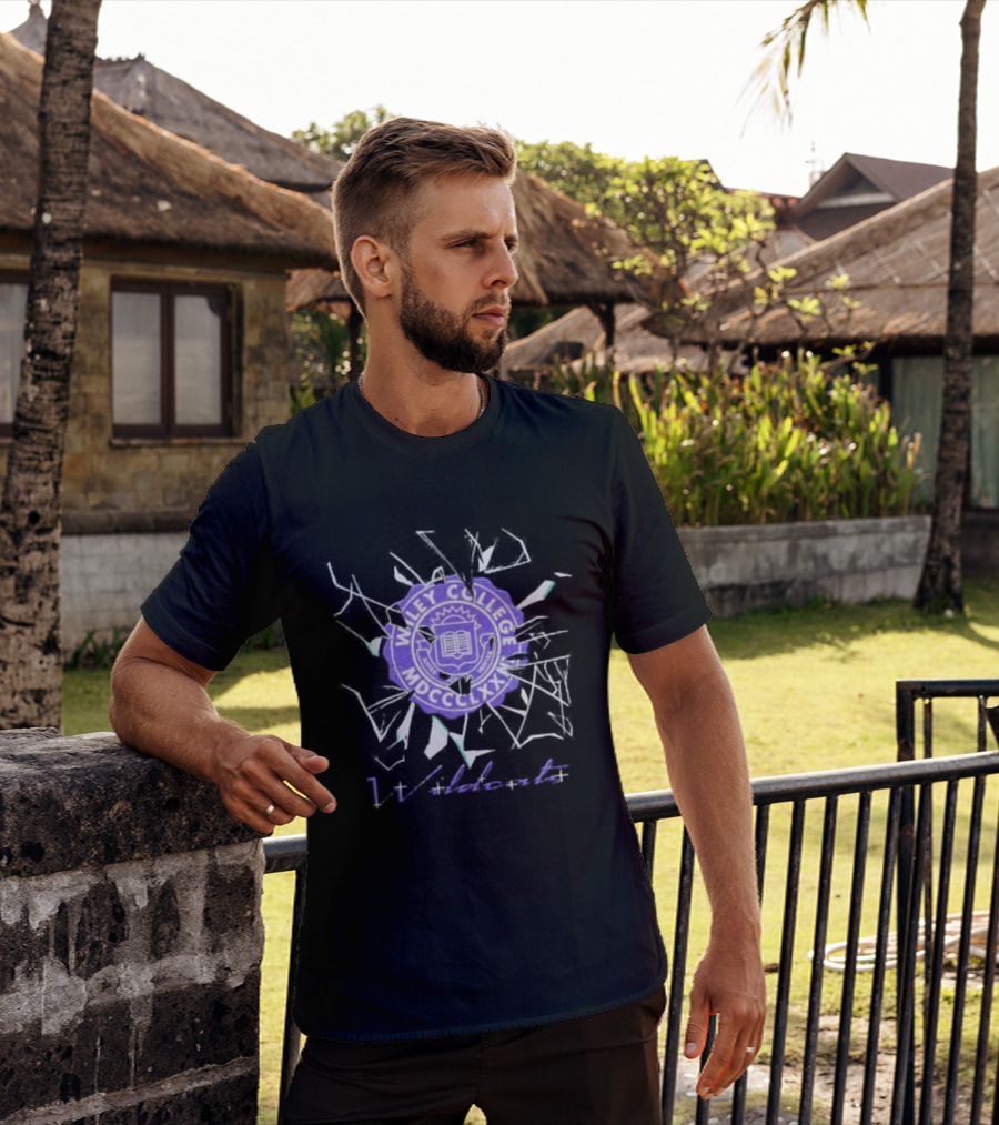 Wiley College Wildcats Seal Shattered Glass MDCCCXLII T-Shirt