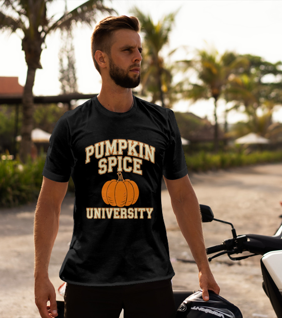 Pumpkin Spice University Distressed Fall T-Shirt