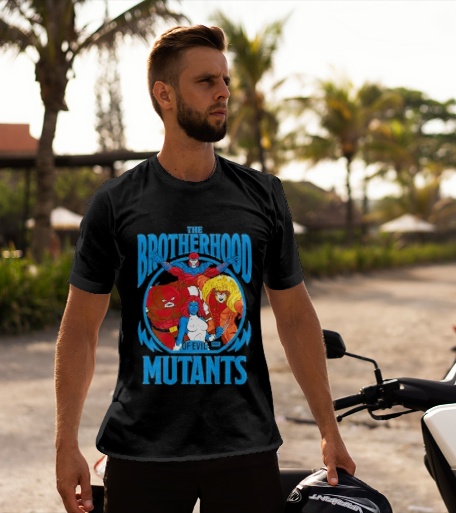 X Men Brotherhood Of Evil Mutants Cropped Mystique Sabretooth Blob T-Shirt