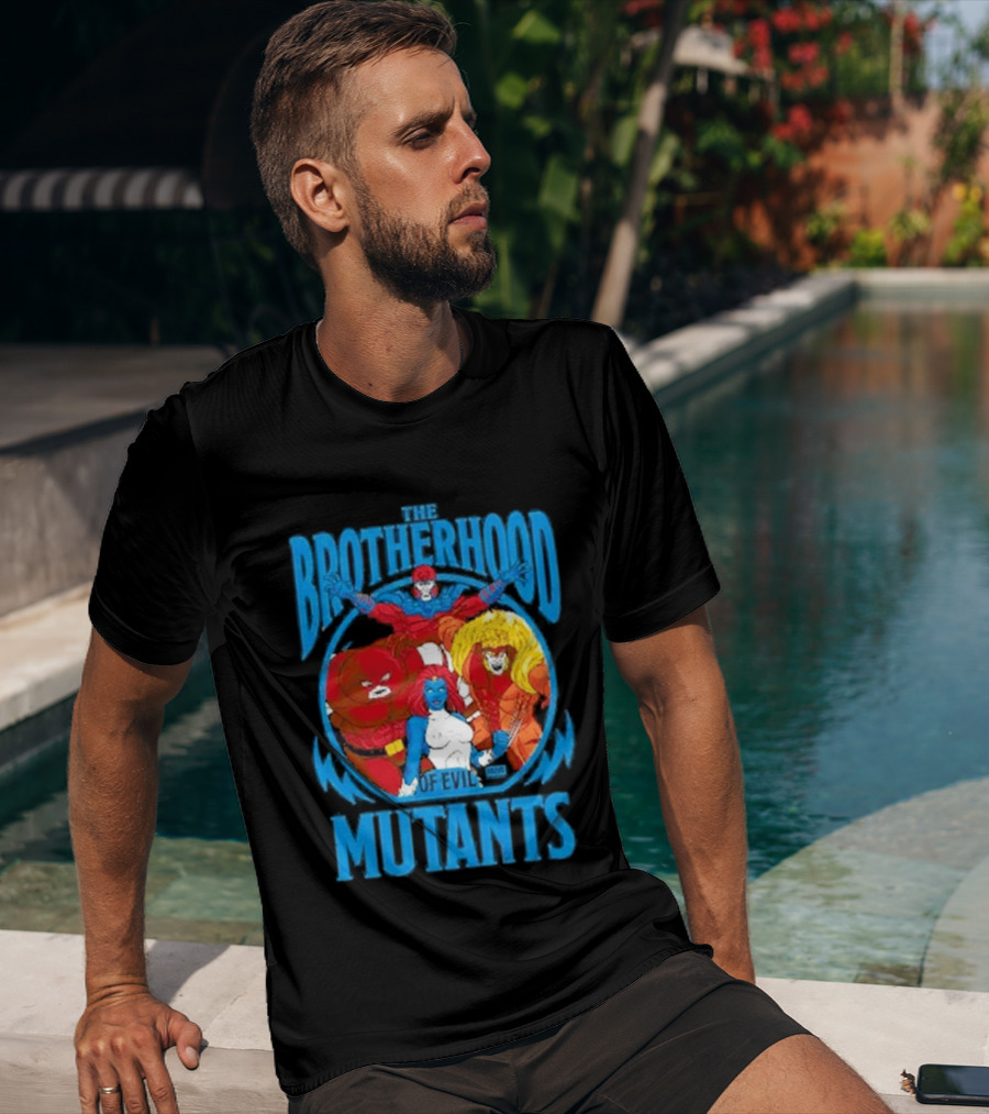 X Men Brotherhood Of Evil Mutants Cropped Mystique Sabretooth Blob T-Shirt