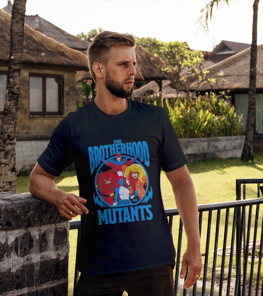 X Men Brotherhood Of Evil Mutants Cropped Mystique Sabretooth Blob T-Shirt