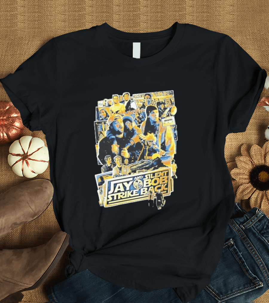 Jay And Silent Bob Strike Back Movie Collage Kevin Smith T-Shirt