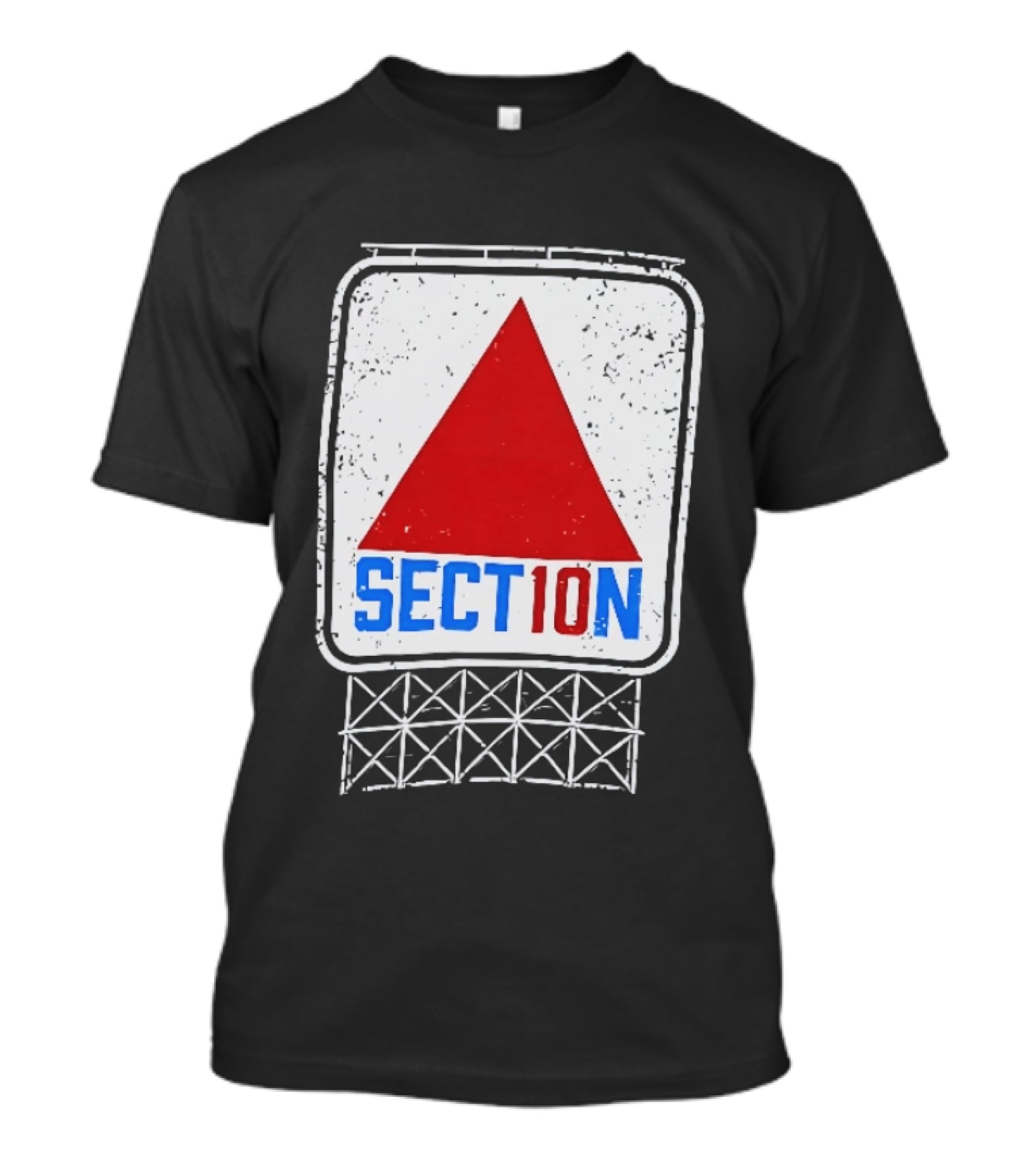 Section 10 Boston Red Sox Fenway Park Baseball Triangular Sign T-Shirt