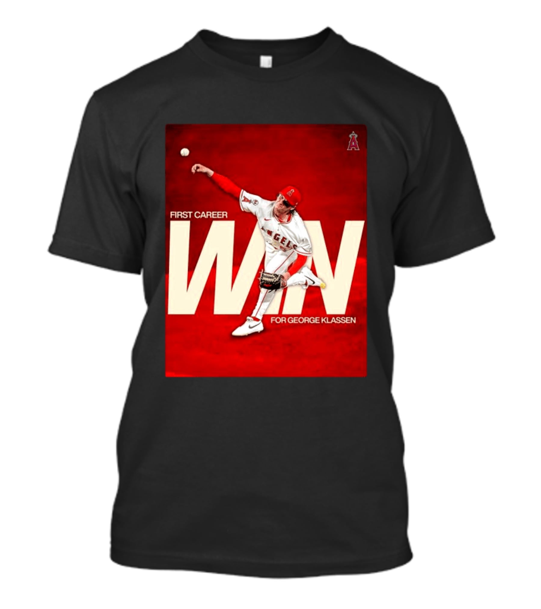 Los Angeles Angels First Career Win For George Klassen Baseball T-Shirt