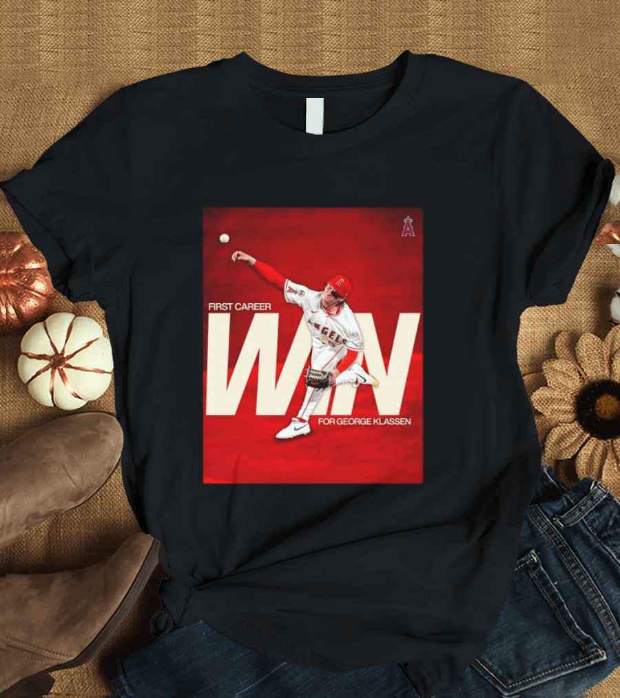 Los Angeles Angels First Career Win For George Klassen Baseball T-Shirt