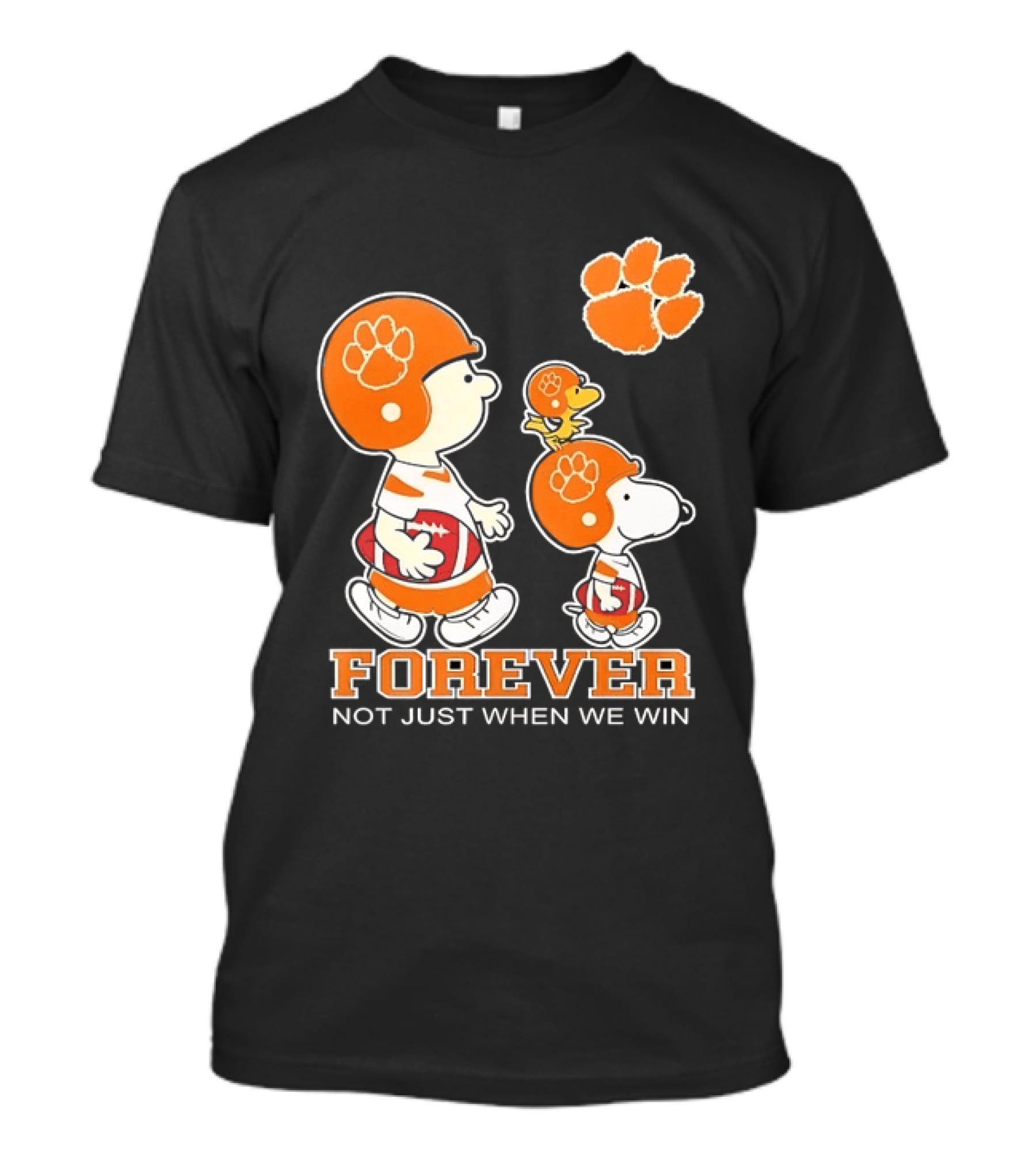 Snoopy Woodstock Charlie Brown Clemson Tigers Forever Not Just When We Win T-Shirt