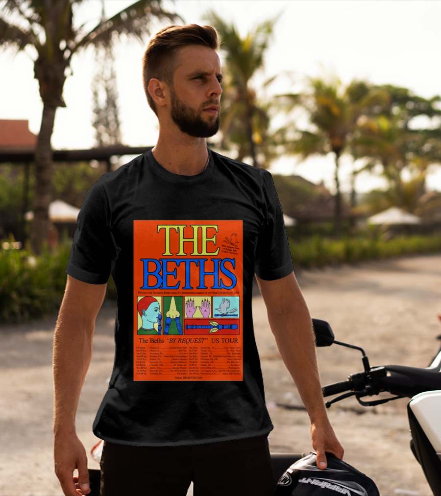 The Beths By Request US Tour 2026 Final Shows With Hands And Musical Notes T-Shirt
