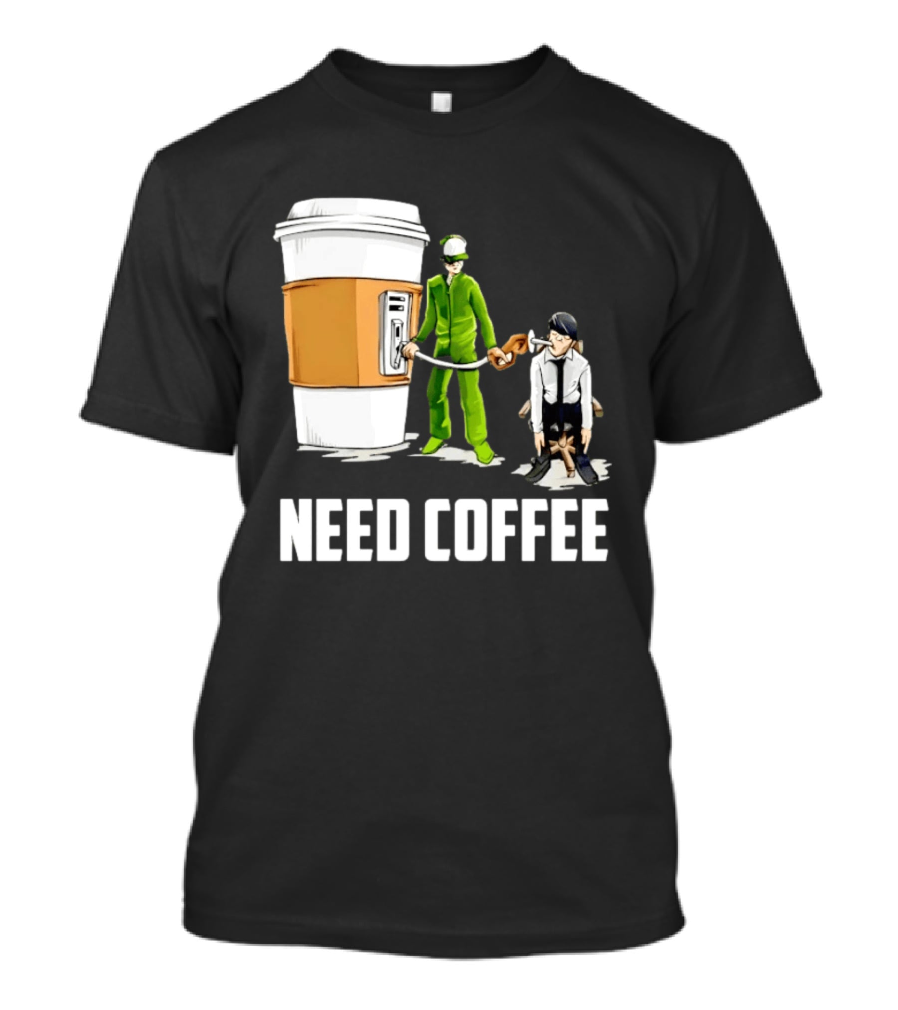 Need Coffee Fueling Station Caffeine Morning Routine Energize T-Shirt