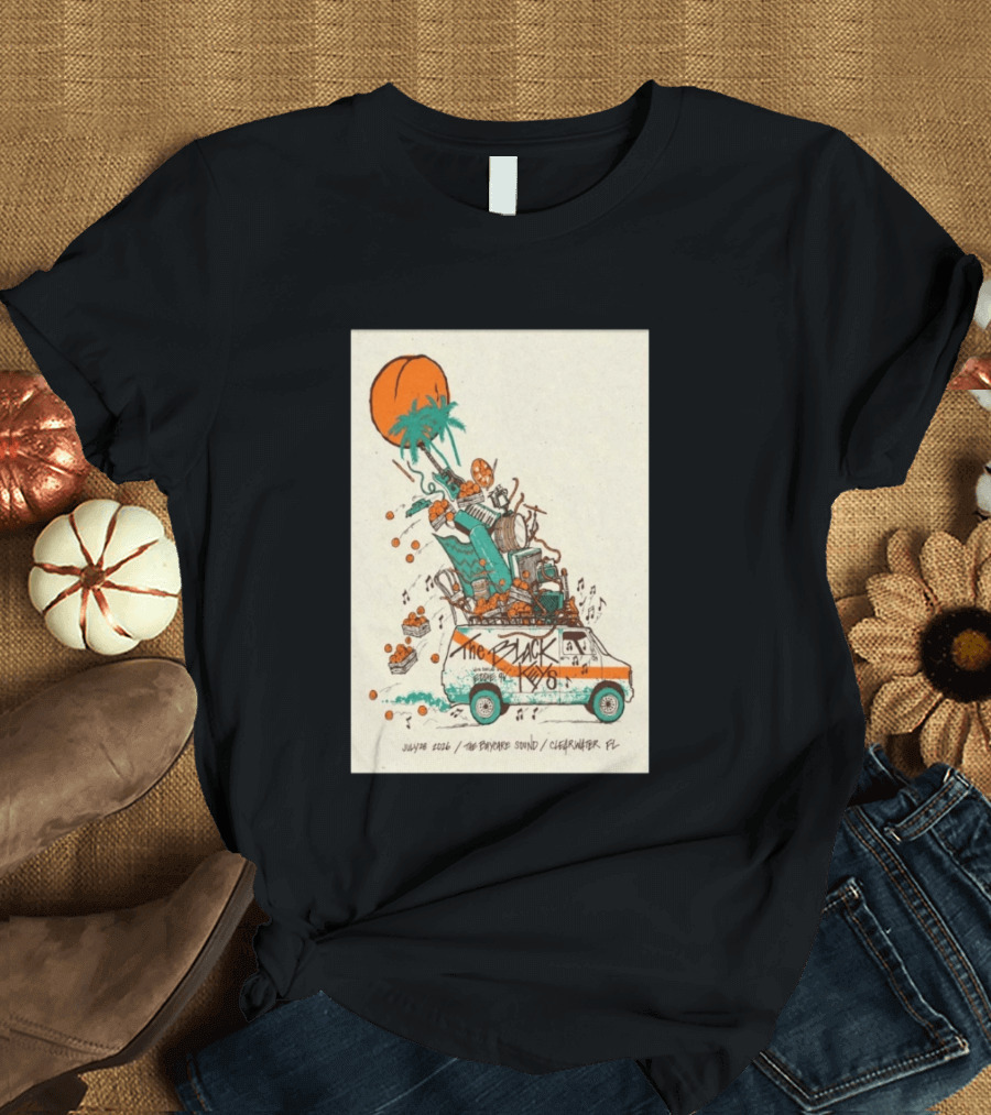 The Black Keys July 28 2026 The Daycare Sound Clearwater FL Van And Music Instruments T-Shirt