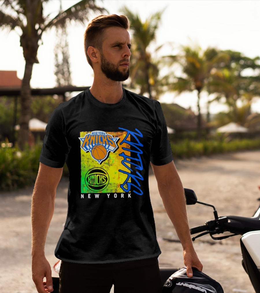 New York Knicks Basketball Team NBA Vibrant Graphic Knicks New York T-Shirt