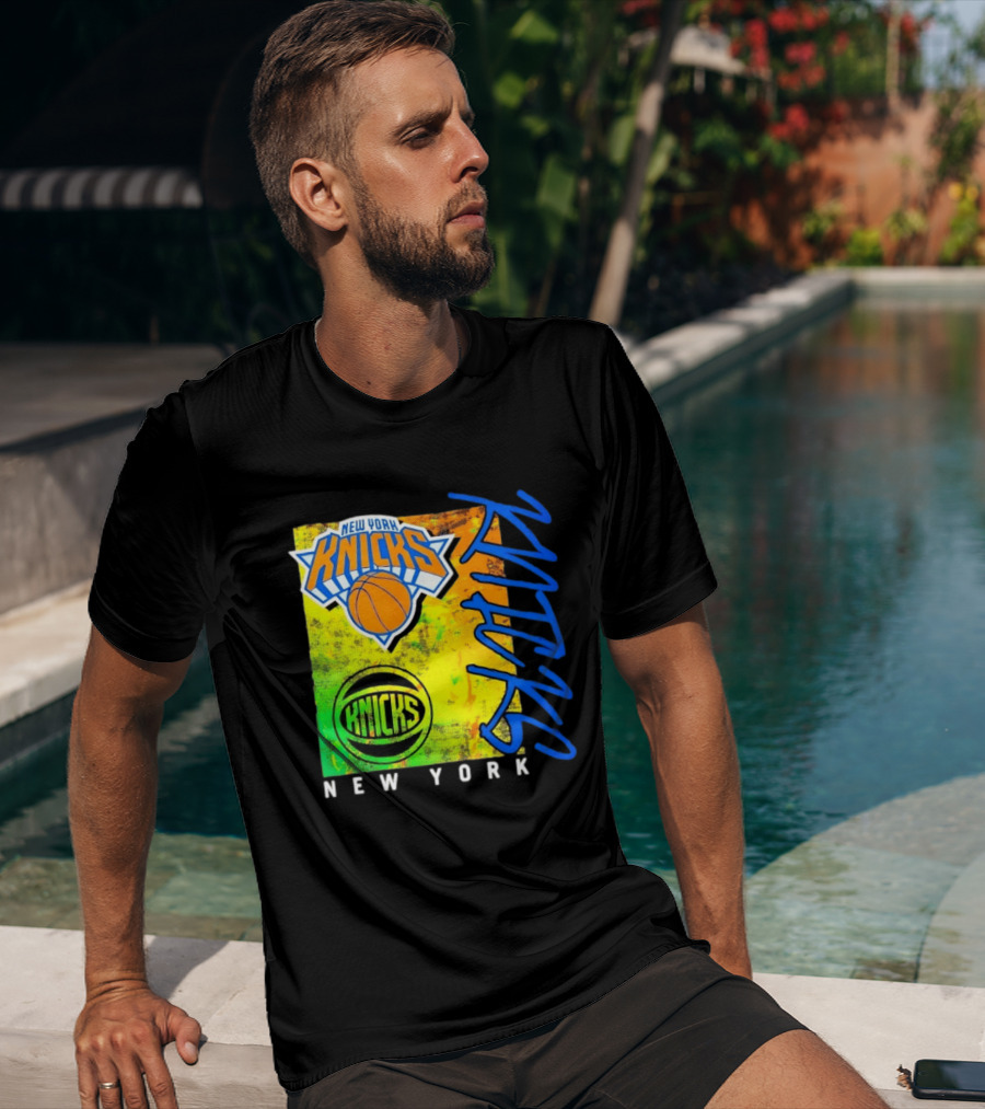 New York Knicks Basketball Team NBA Vibrant Graphic Knicks New York T-Shirt