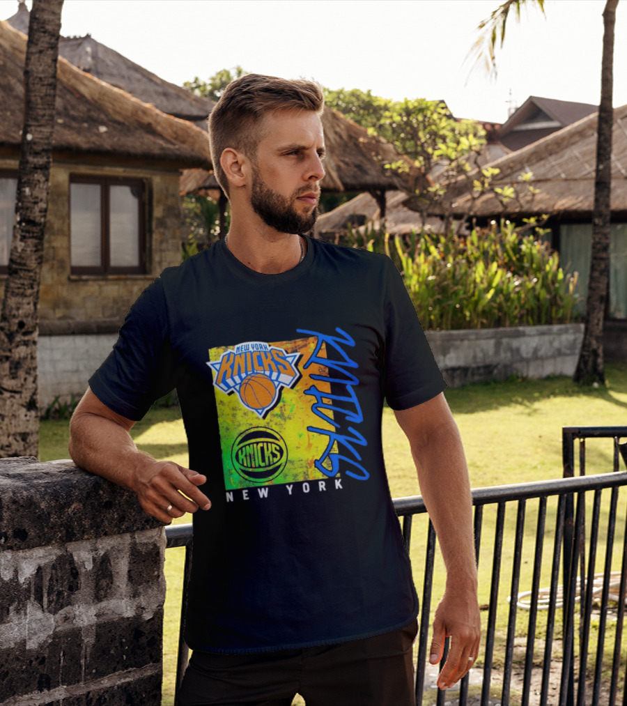 New York Knicks Basketball Team NBA Vibrant Graphic Knicks New York T-Shirt
